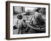US and Russian Backed East German Forces Facing Off over Newly Constructed Berlin Wall-Paul Schutzer-Framed Photographic Print