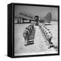 US Armed Forces C46 Cargo Plane Loading Troops and Equipment-Bernard Hoffman-Framed Stretched Canvas