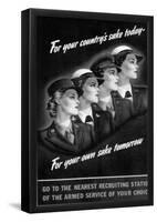 US Armed Services (Recruiting Women, 1944) Art Poster Print-null-Framed Poster
