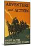 US Army Adventure and Action Vintage Ad Poster Print-null-Mounted Poster