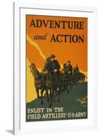 US Army Adventure and Action Vintage Ad-null-Framed Art Print