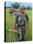 US Army Captain Robert Bacon Leading a Patrol During the Early Years of the Vietnam War-Larry Burrows-Stretched Canvas