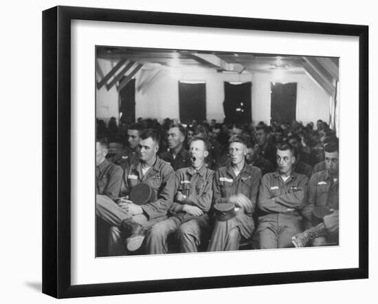 US Army Draftees During Basic Training-Michael Rougier-Framed Photographic Print