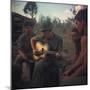 US Army Infantrymen Gather around a Guitar Player and Sing, Vietnam, Jan. 1968-null-Mounted Photo