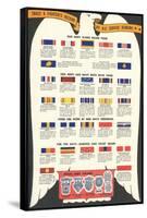 US Army, Navy, Marines and Coast Guard Service Ribbons-null-Framed Stretched Canvas