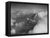 US Army's Ryan, Dragonfly, YO-51 Observation Plane Soaring Above the Clouds-Peter Stackpole-Framed Stretched Canvas
