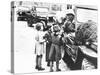 Us Army Soldier Greeting Children with Sweets, Germany, 1945-null-Stretched Canvas