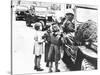 Us Army Soldier Greeting Children with Sweets, Germany, 1945-null-Stretched Canvas