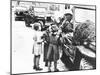 Us Army Soldier Greeting Children with Sweets, Germany, 1945-null-Mounted Premium Photographic Print