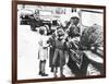 Us Army Soldier Greeting Children with Sweets, Germany, 1945-null-Framed Photographic Print