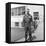 US Army Soldier Poses for a Photo on Base, Ca. 1954-null-Framed Stretched Canvas