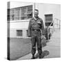 US Army Soldier Poses for a Photo on Base, Ca. 1954-null-Stretched Canvas