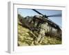 US Army Soldiers Board a UH-60 Black Hawk Helicopter-Stocktrek Images-Framed Photographic Print