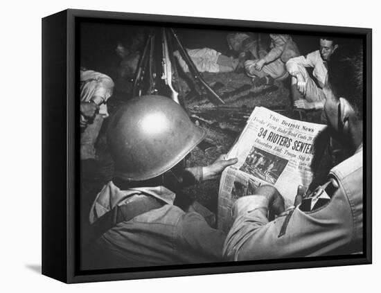 US Army Soldiers Brought in to Restore Order-null-Framed Stretched Canvas