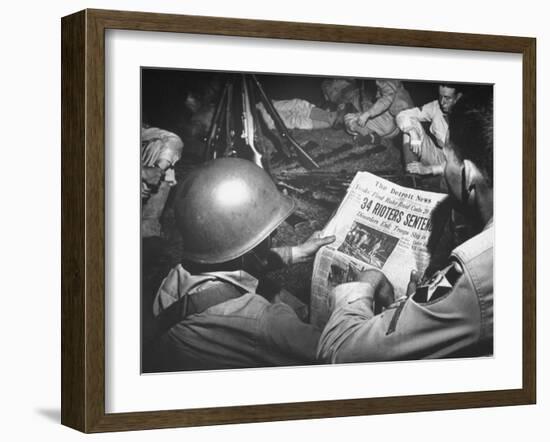 US Army Soldiers Brought in to Restore Order-null-Framed Photographic Print