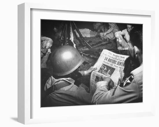 US Army Soldiers Brought in to Restore Order-null-Framed Photographic Print