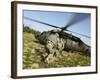 US Army Soldiers Prepare to Board a UH-60 Black Hawk Helicopter-Stocktrek Images-Framed Photographic Print