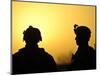 US Army Soldiers Silhouetted Against the Morning Sun in Afghanistan-null-Mounted Photographic Print