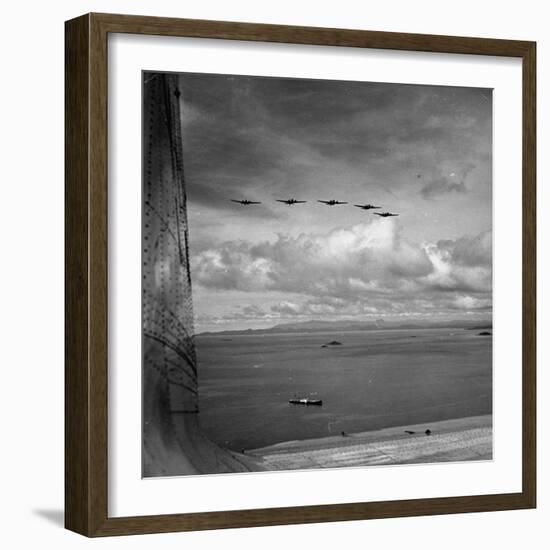 US Army War Planes Flying over the Panama Canal Zone-Thomas D^ Mcavoy-Framed Premium Photographic Print