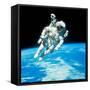 US Astronaut Bruce Mccandless Conducting Space Walk During Challenger IV Space Shuttle Mission-null-Framed Stretched Canvas