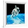 US Astronaut Bruce Mccandless Conducting Space Walk During Challenger IV Space Shuttle Mission-null-Framed Premium Photographic Print