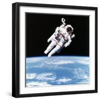 Us Astronaut Bruce Mccandless Spacewalking, 1984-null-Framed Photographic Print