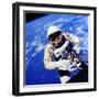 Us Astronaut Edward H. White II Carrying Out External Tasks-null-Framed Photographic Print