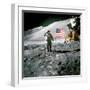 US Astronaut James B. Irwin Saluting American Flag Next to Lunar Module During Apollo 15 Mission-null-Framed Photographic Print