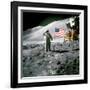 US Astronaut James B. Irwin Saluting American Flag Next to Lunar Module During Apollo 15 Mission-null-Framed Photographic Print