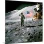 US Astronaut James B. Irwin Saluting American Flag Next to Lunar Module During Apollo 15 Mission-null-Mounted Photographic Print