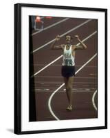 US Athlete Frank Shorter after Winning a Marathon Race at the Summer Olympics-John Dominis-Framed Premium Photographic Print