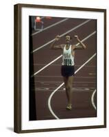 US Athlete Frank Shorter after Winning a Marathon Race at the Summer Olympics-John Dominis-Framed Premium Photographic Print