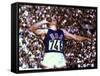 US Athlete in Action During the Shot Put at the Summer Olympics-John Dominis-Framed Stretched Canvas