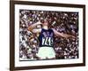 US Athlete in Action During the Shot Put at the Summer Olympics-John Dominis-Framed Photographic Print