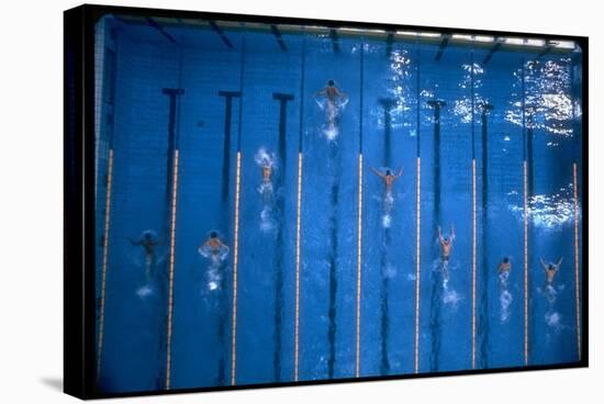 US Athlete Mark Spitz Leads in the 200 Meter Butterfly at the Summer Olympics-Co Rentmeester-Stretched Canvas