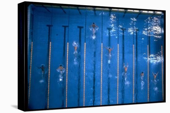 US Athlete Mark Spitz Leads in the 200 Meter Butterfly at the Summer Olympics-Co Rentmeester-Stretched Canvas