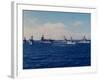 US Battle Group America Led by Aircraft Carrier in Red Sea, Deploying in Desert Shield Gulf Crisis-Gary Rice-Framed Premium Photographic Print