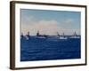 US Battle Group America Led by Aircraft Carrier in Red Sea, Deploying in Desert Shield Gulf Crisis-Gary Rice-Framed Premium Photographic Print
