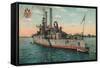 Us Battleship Iowa, C1908-null-Framed Stretched Canvas