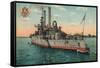 Us Battleship Iowa, C1908-null-Framed Stretched Canvas