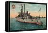 Us Battleship Iowa, C1908-null-Framed Stretched Canvas