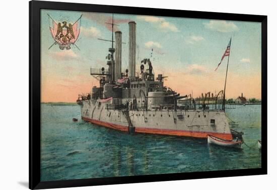 Us Battleship Iowa, C1908-null-Framed Giclee Print