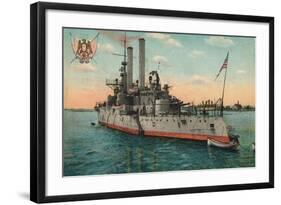 Us Battleship Iowa, C1908-null-Framed Giclee Print