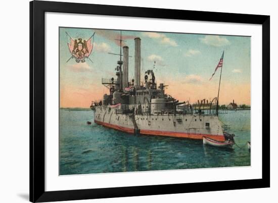 Us Battleship Iowa, C1908-null-Framed Giclee Print