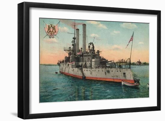 Us Battleship Iowa, C1908-null-Framed Premium Giclee Print