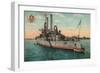Us Battleship Iowa, C1908-null-Framed Premium Giclee Print