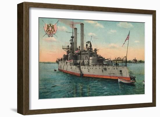 Us Battleship Iowa, C1908-null-Framed Giclee Print