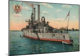 Us Battleship Iowa, C1908-null-Mounted Giclee Print