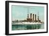 Us Battleship Maine-null-Framed Art Print