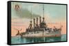 Us Battleship Missouri, C1908-null-Framed Stretched Canvas